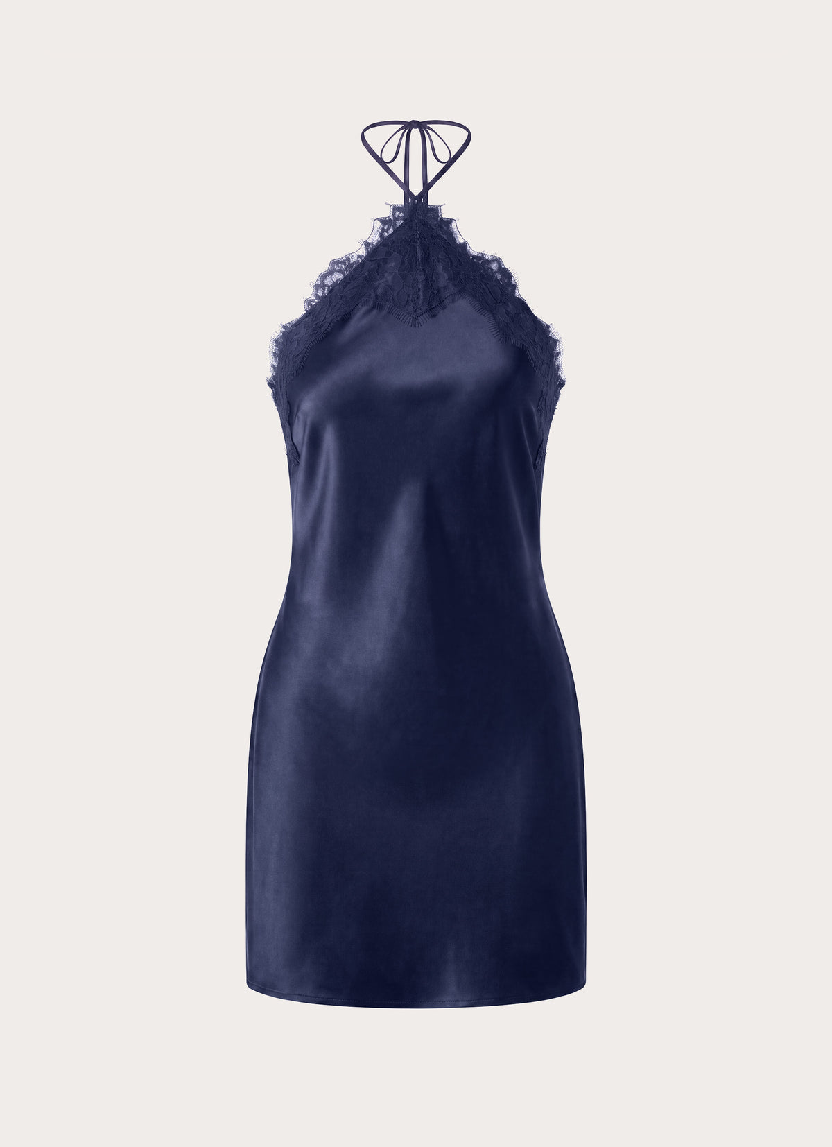 Samaria Halter Mini Dress - Navy