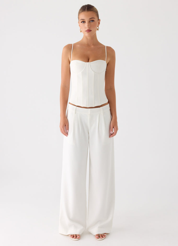 Samuel Low Rise Baggy Pants - White