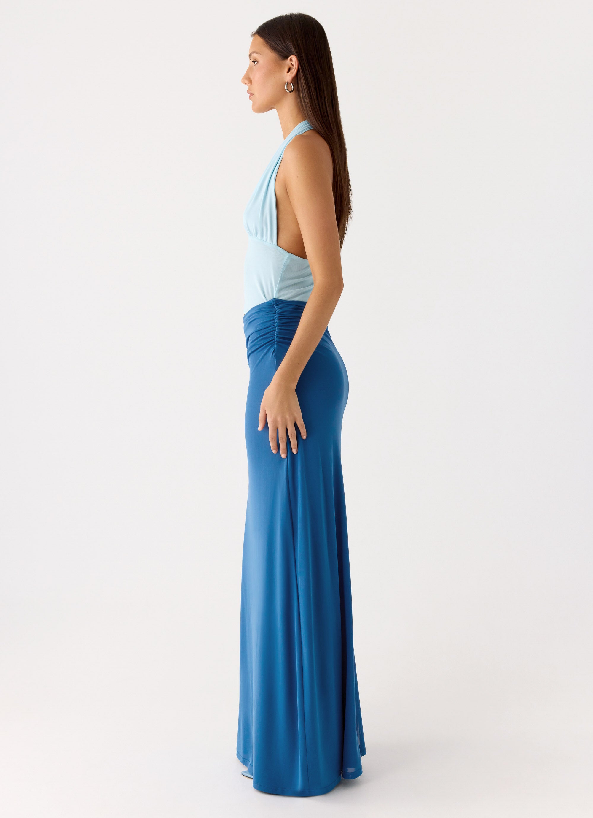 Saresther Halter Neck Maxi Dress