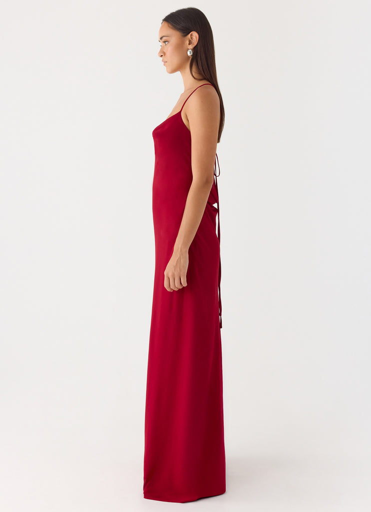 Saria Maxi Dress - Deep Red
