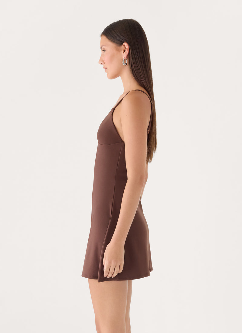 Savanah Mini Dress - Chocolate