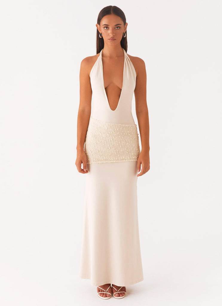 sand winter tapestry v neck maxi dress Sand Winter Tapestry V Neck Maxi Dress FARM Rio