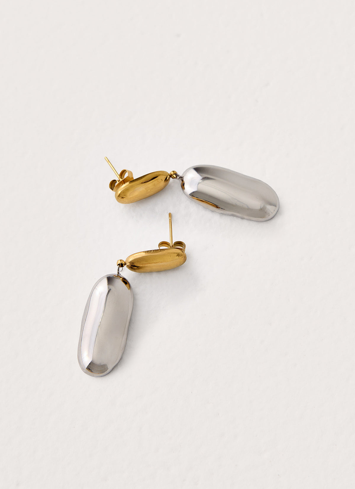 Second Nature Earrings - Gold Silver Metal