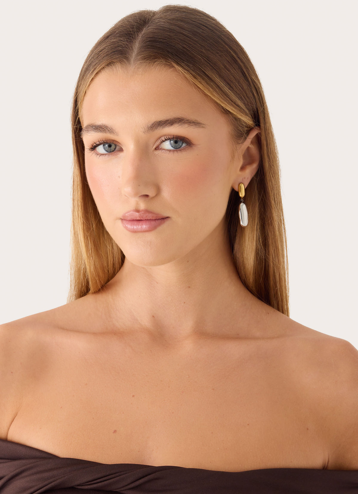 Second Nature Earrings - Gold Silver Metal