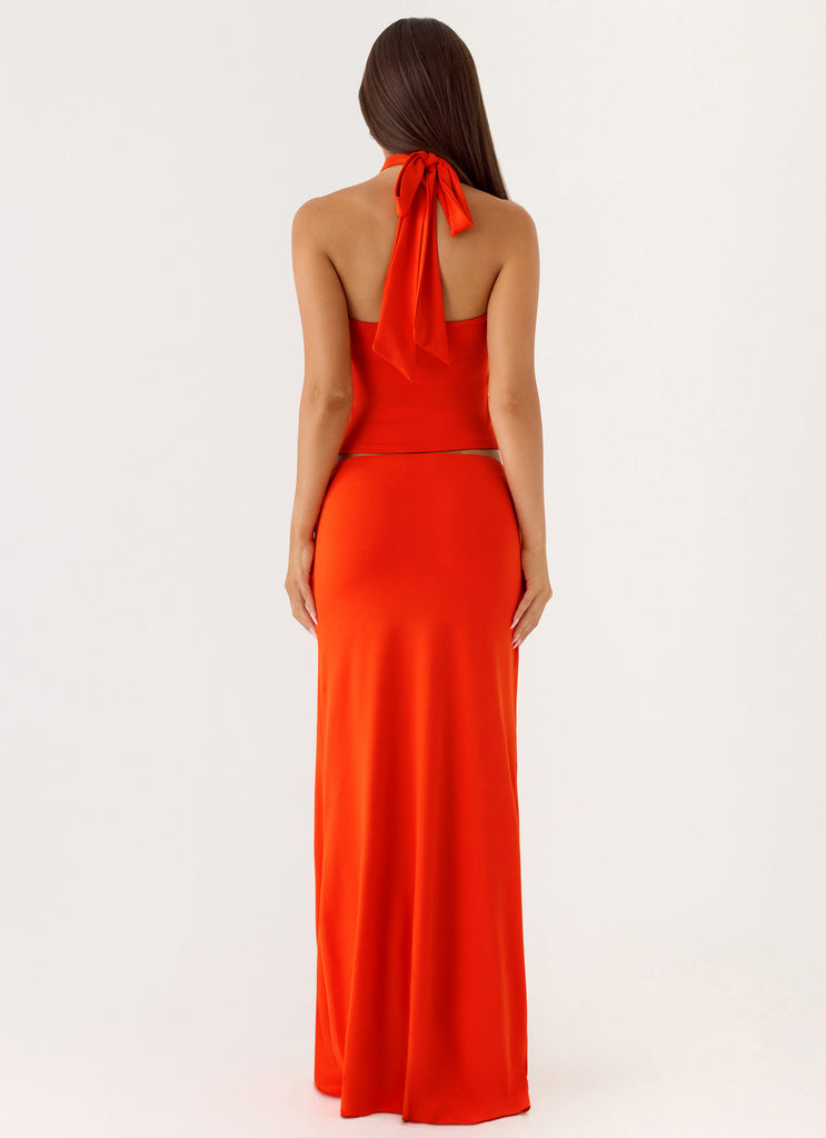 Selmah Hardware Maxi Skirt - Tangerine