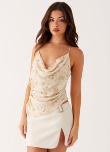 Seona Beaded Top - Ivory