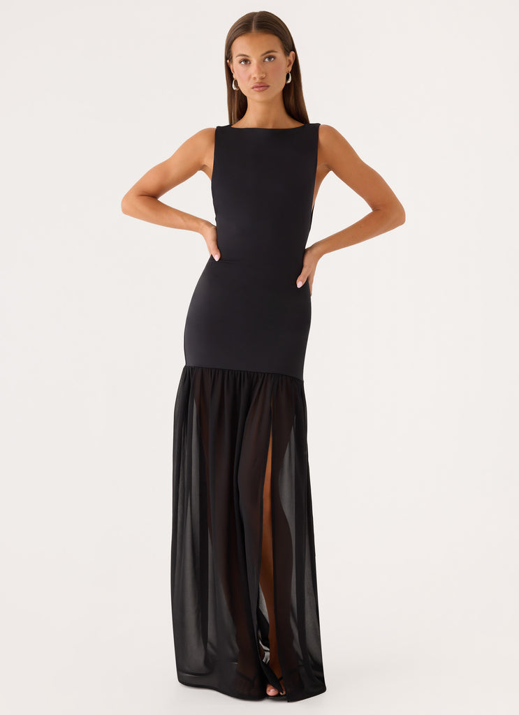 seraphine black dress Sea Seraphine Midi Dress in Black