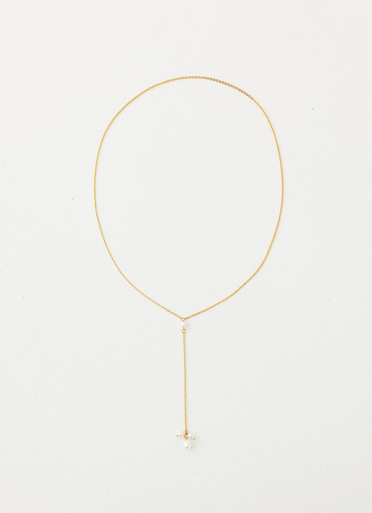 Silhouette Pearl Necklace - Gold