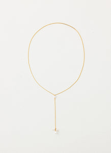 Silhouette Pearl Necklace - Gold