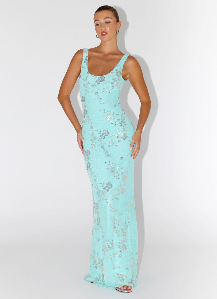 Silvana Maxi Dress - Aqua
