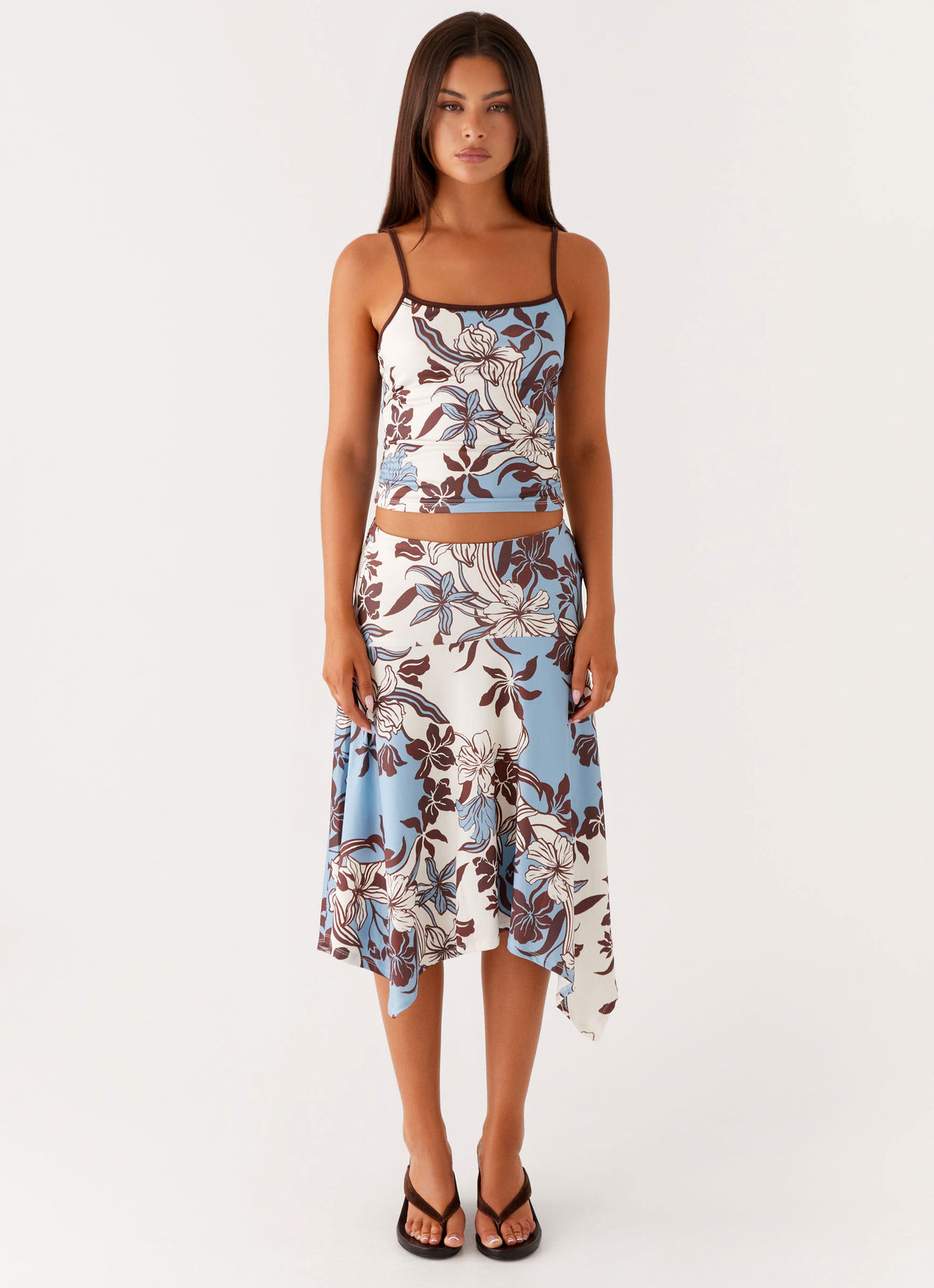 Skye Cami Top - Bluewood Blossom