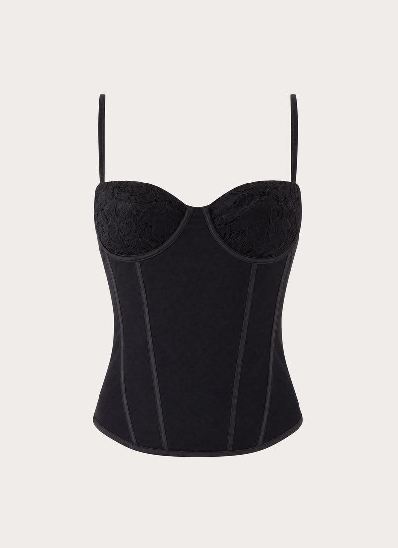 Sofiya Mesh Corset - Black