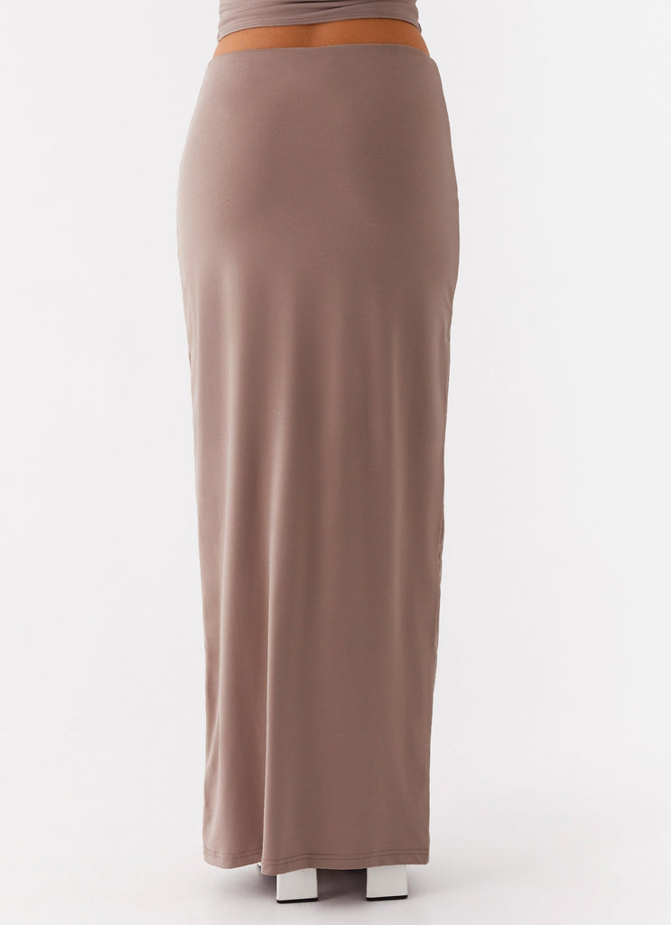 Solace Soul Maxi Skirt - Taupe