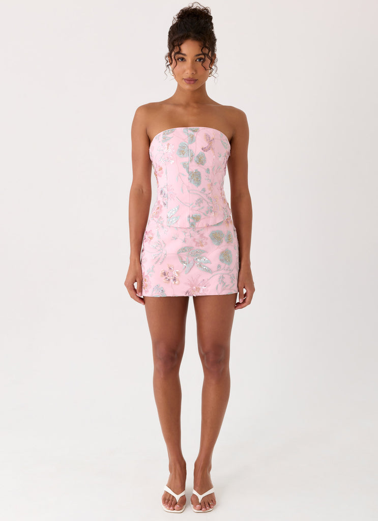 Solaire Low Rise Mini Skirt - Pink