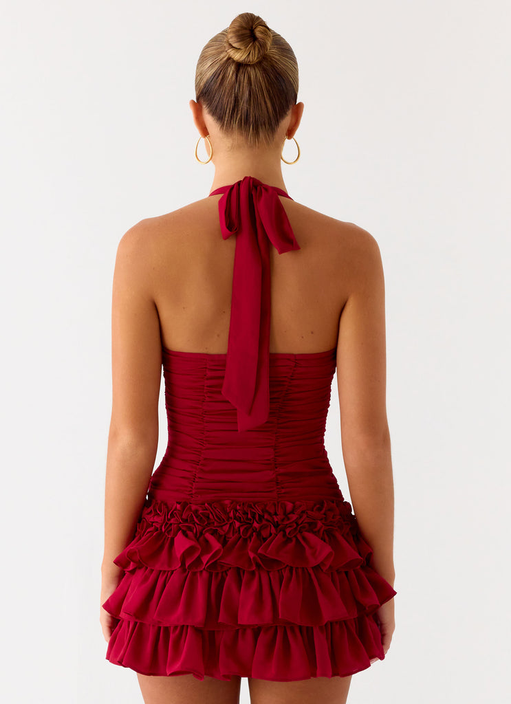 Someone Else Mini Skort - Dark Cherry