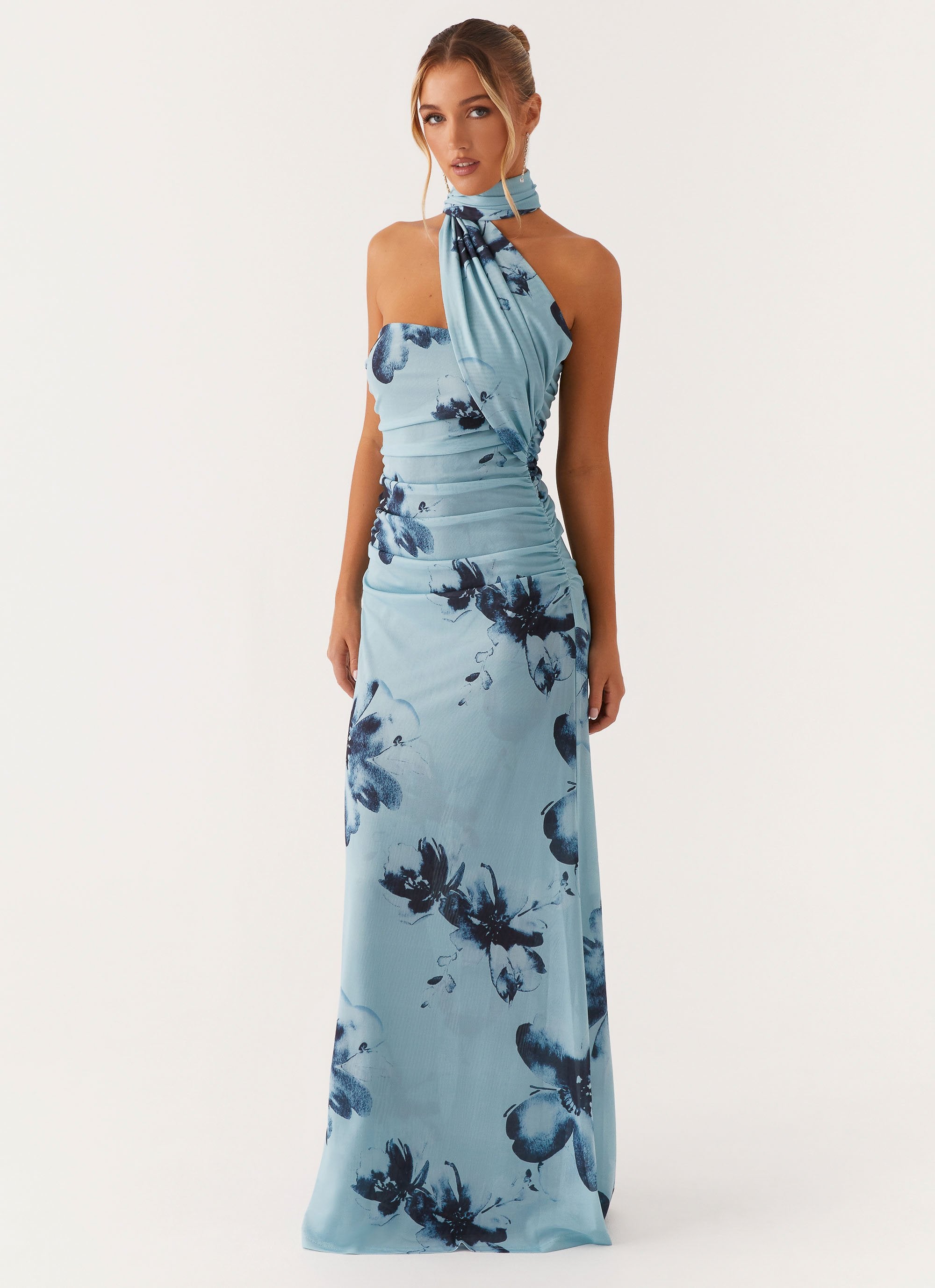 Songbird Maxi Dress - Blue Black Floral – Peppermayo