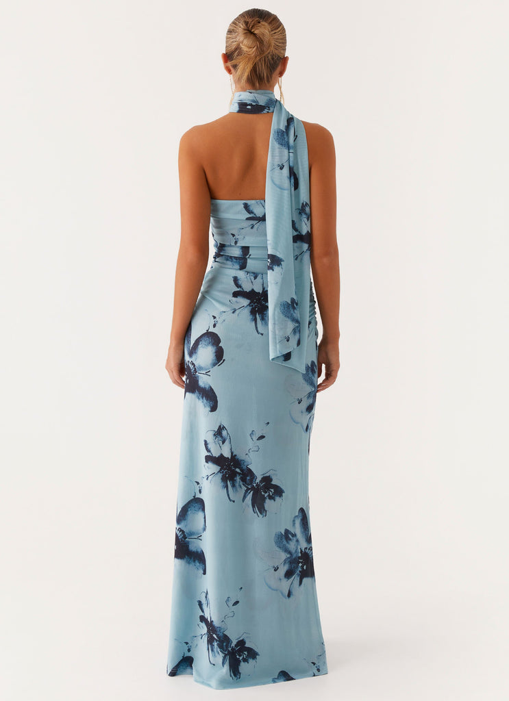 Songbird Maxi Dress - Blue Black Floral