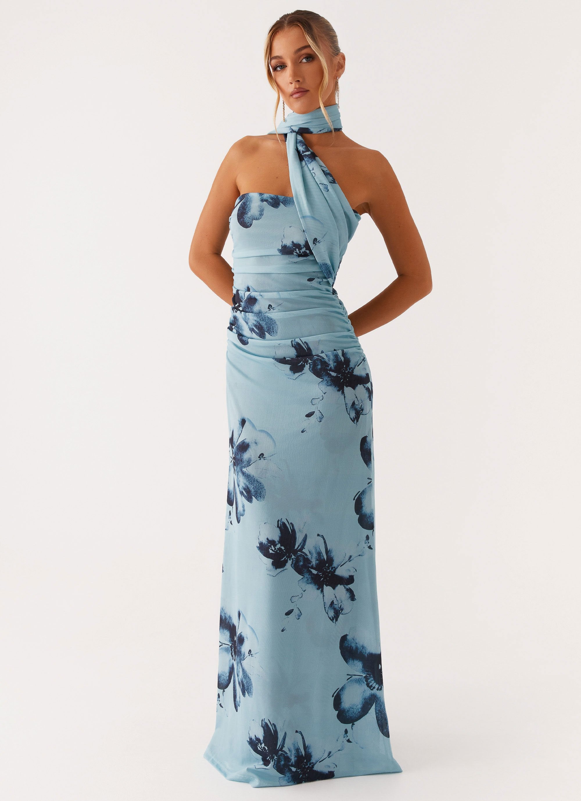 Songbird Maxi Dress - Blue Black Floral – Peppermayo
