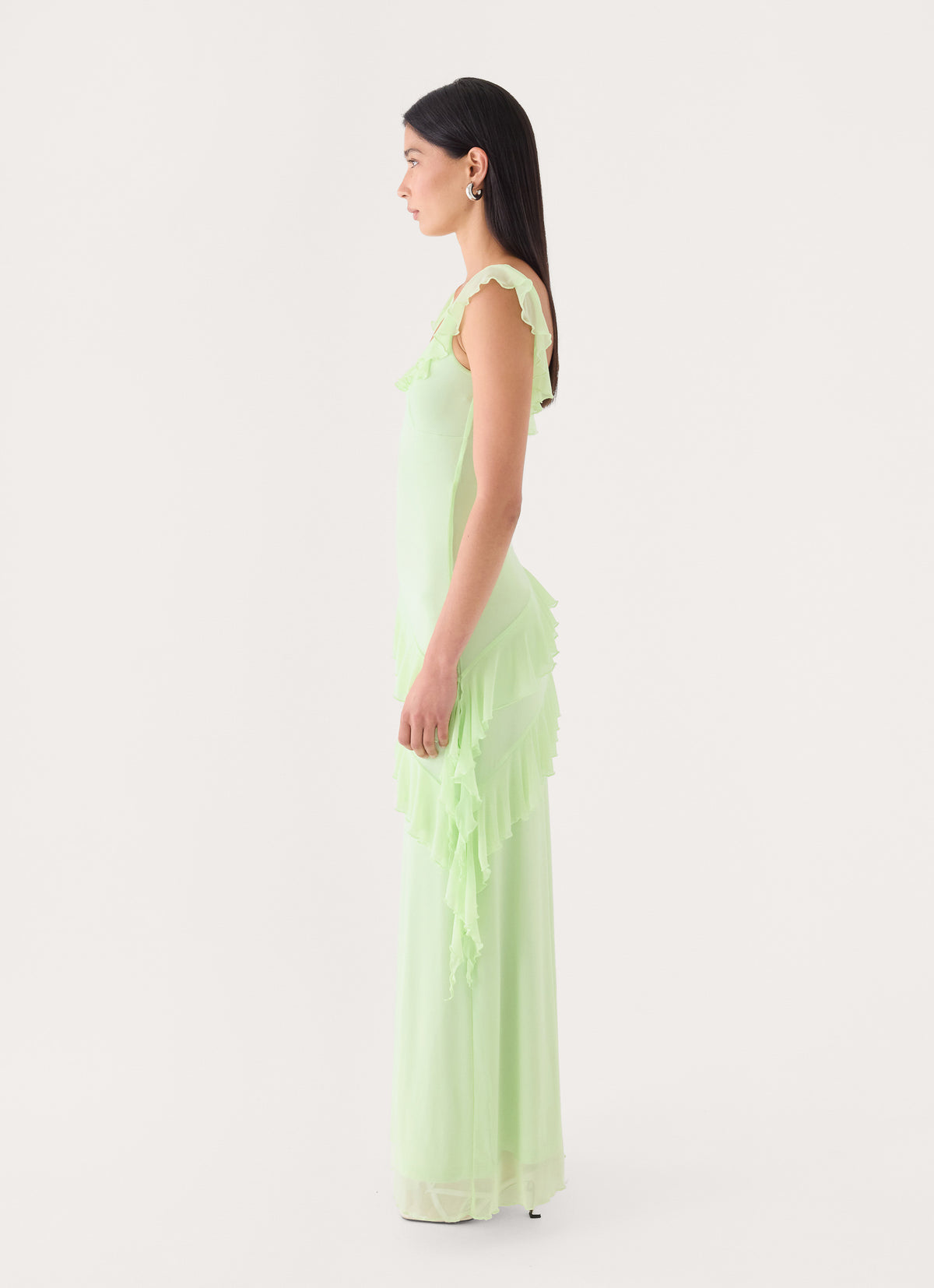 Soreline Ruffle Maxi Dress - Soft Lime