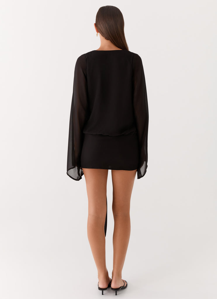 Sorrel Long Sleeve Mini Dress - Black