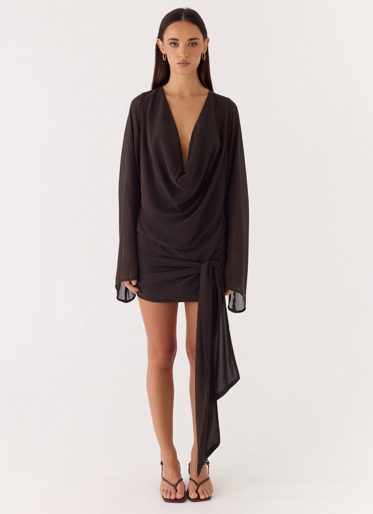 Sorrel Long Sleeve Mini Dress - Chocolate Peppermayo Sorrel Long Sleeve Mini Dress - Chocolate Peppermayo