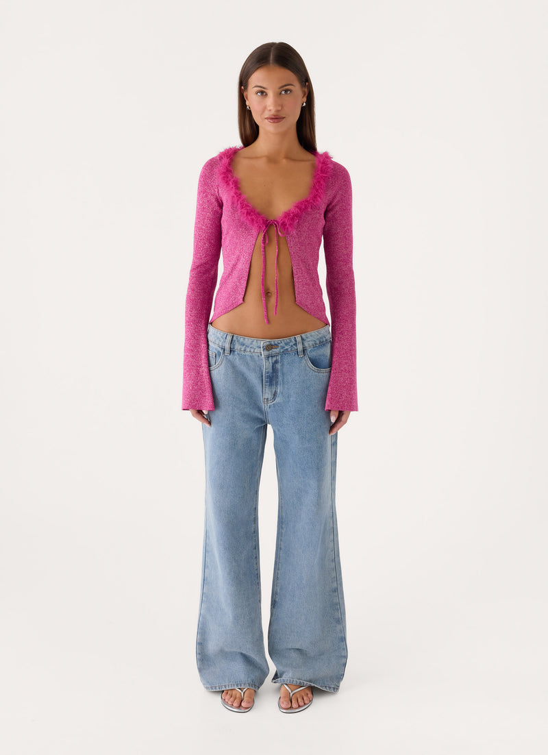 Special Days Long Sleeve Top - Deep Pink
