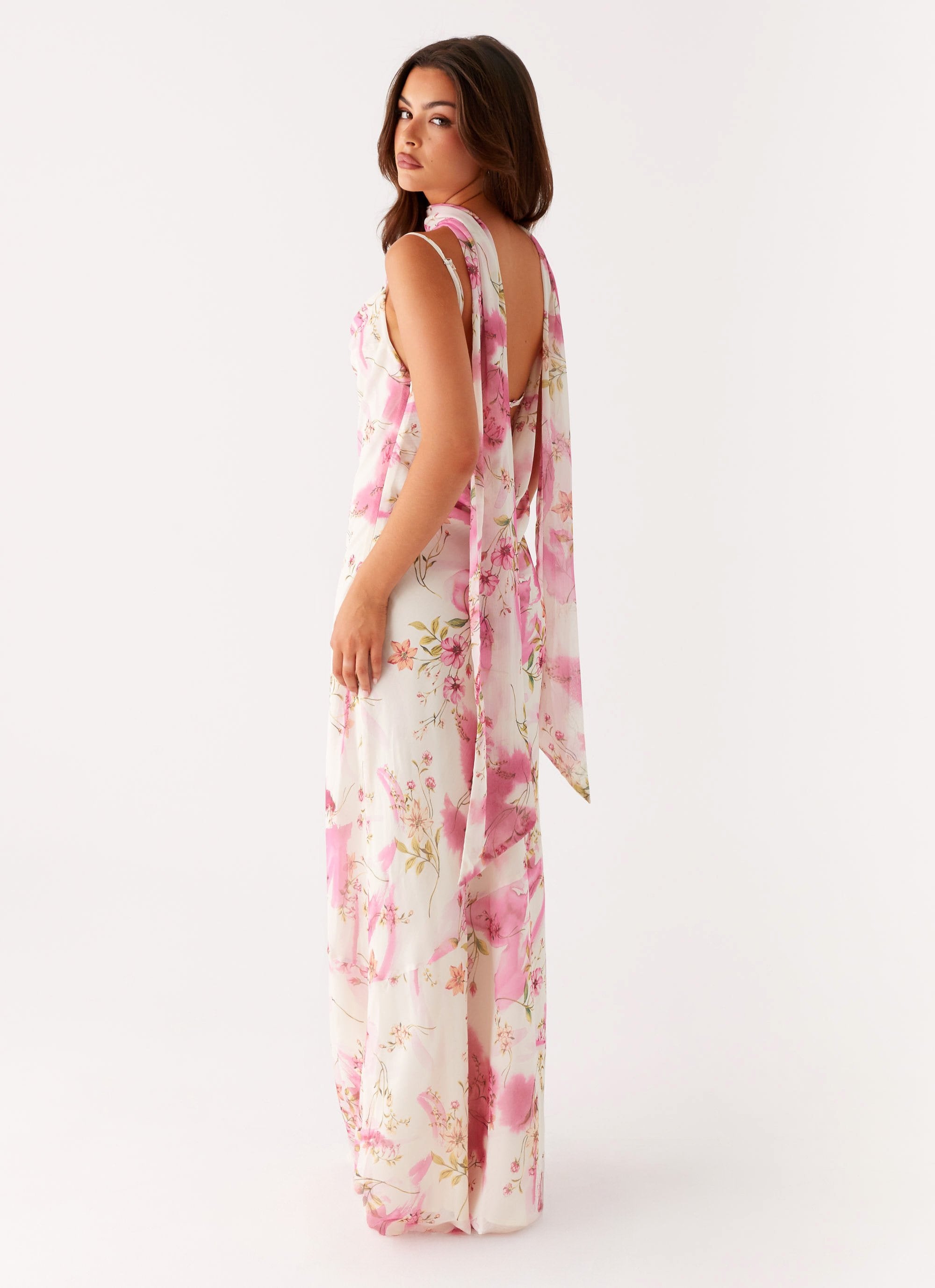 Spencer Maxi Dress - Ivory Floral Print – Peppermayo