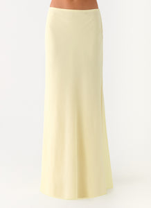 Star Girl Chiffon Maxi Skirt - Yellow