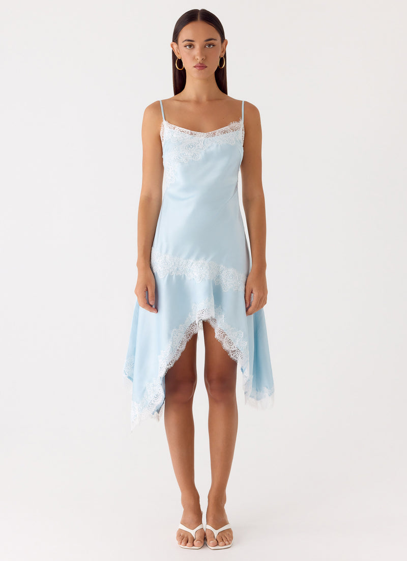 Starla Midi Dress - Pale Blue