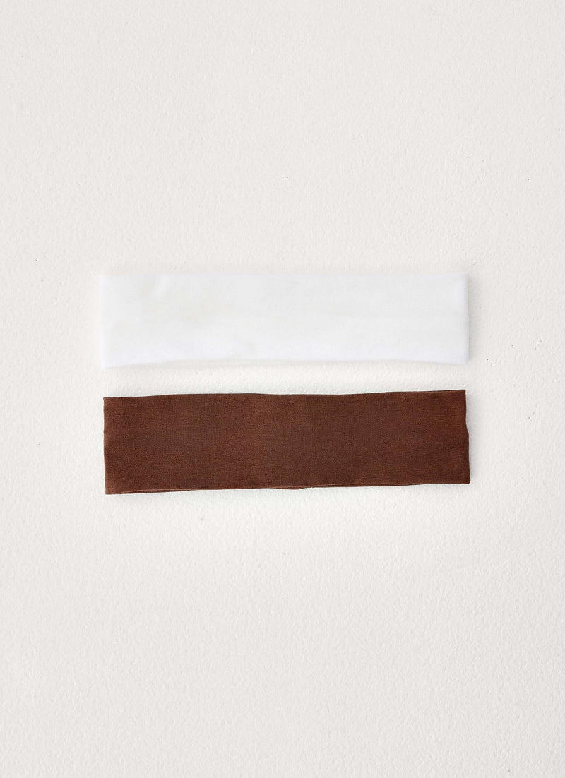 Starlit Girl Sweatband Set - Chocolate/Ivory