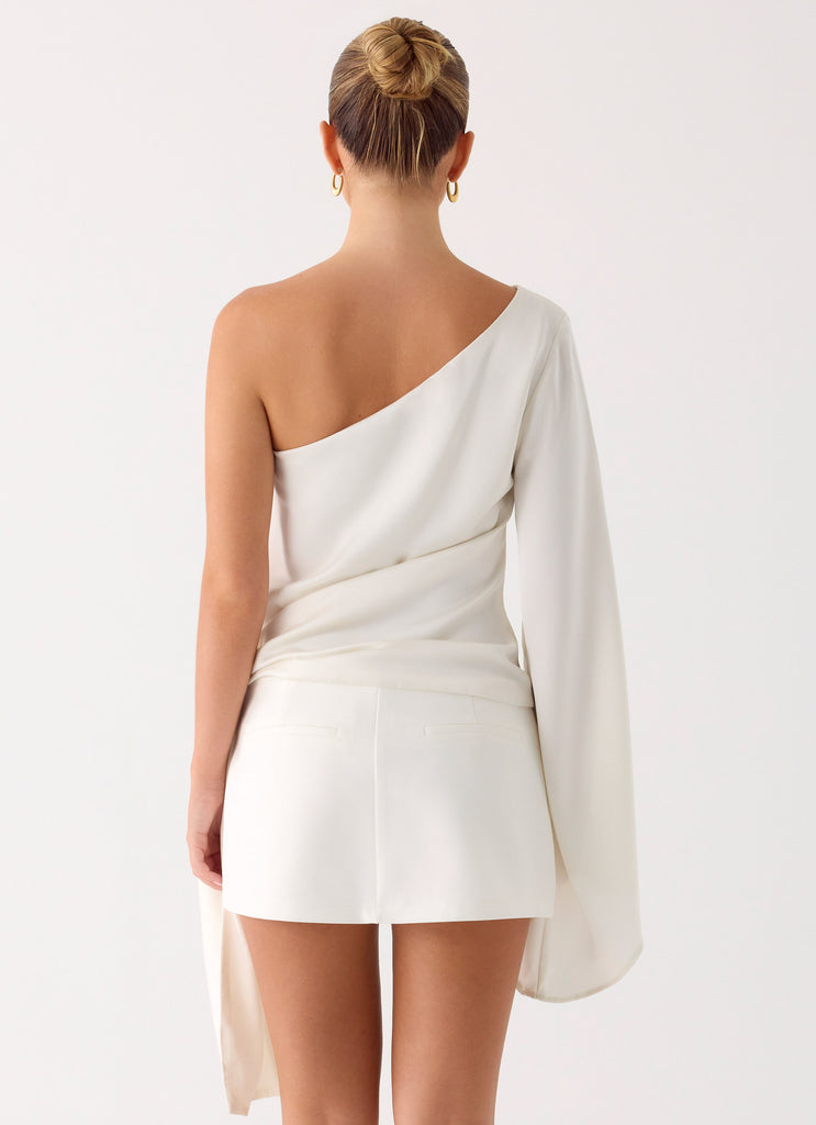 Statement Hour One Shoulder Top - Ivory