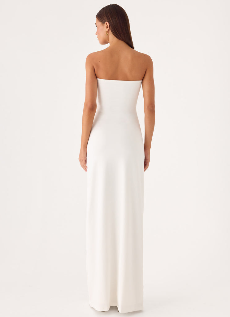 Stole My Heart Maxi Dress - White  Peppermayo
