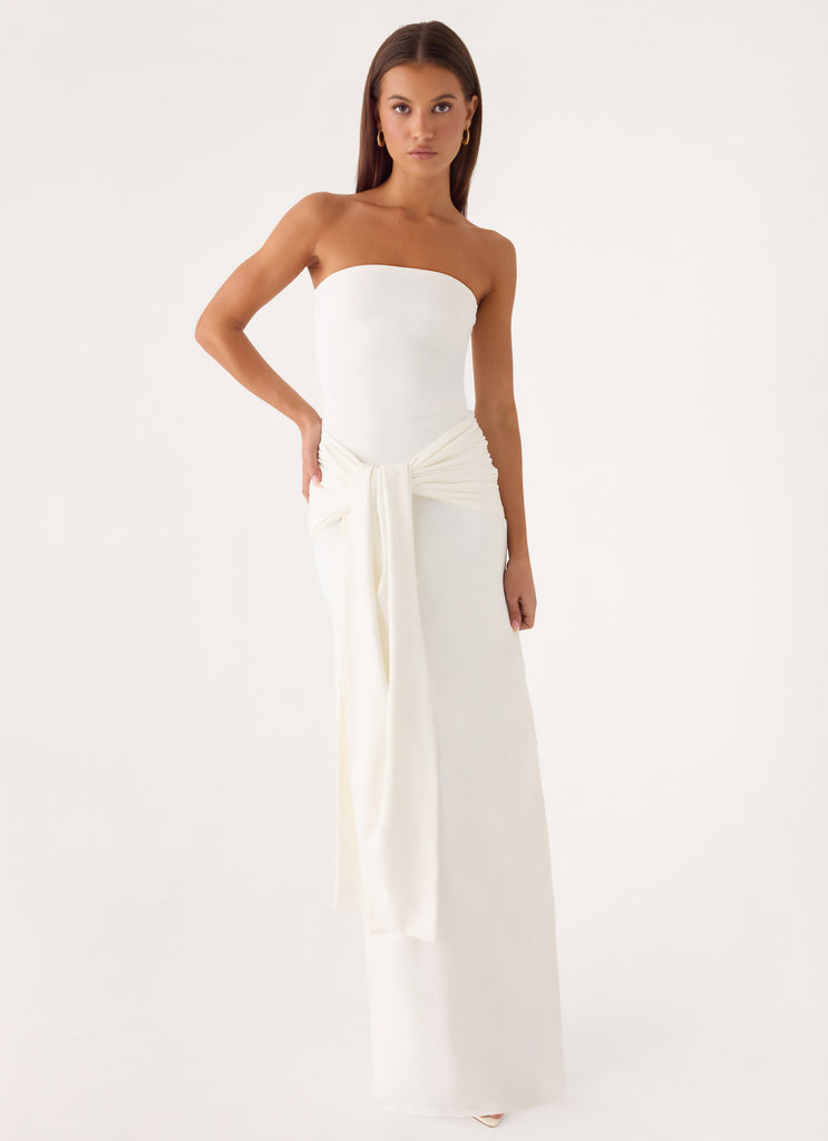 Stole My Heart Maxi Dress - White  Peppermayo