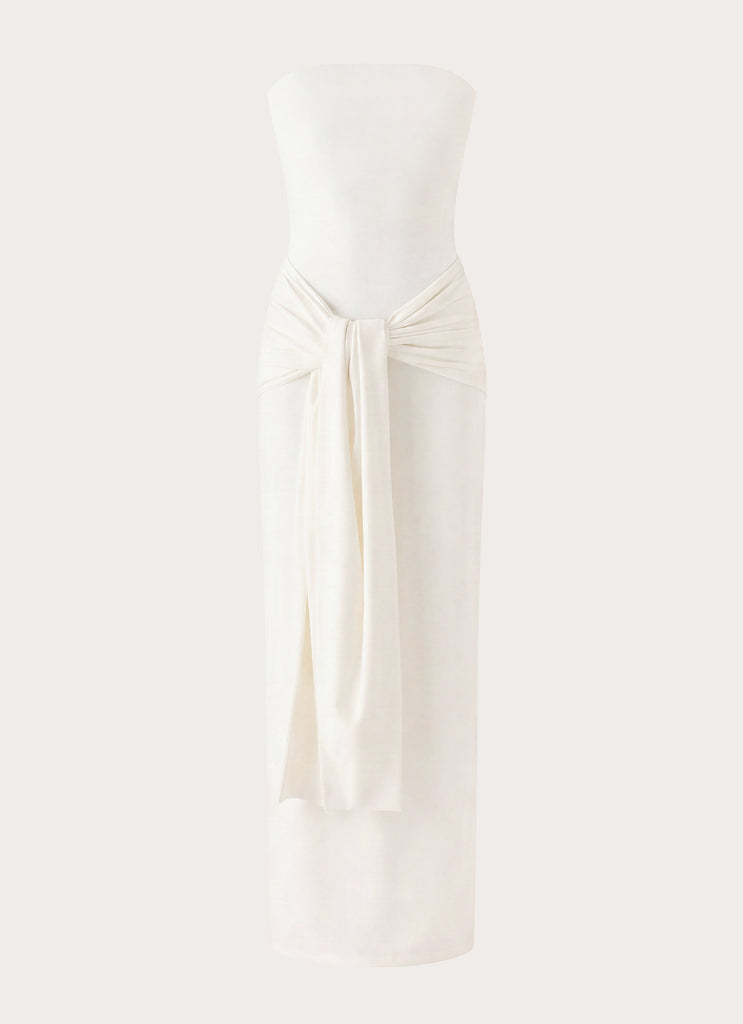 Stole My Heart Maxi Dress - White  Peppermayo