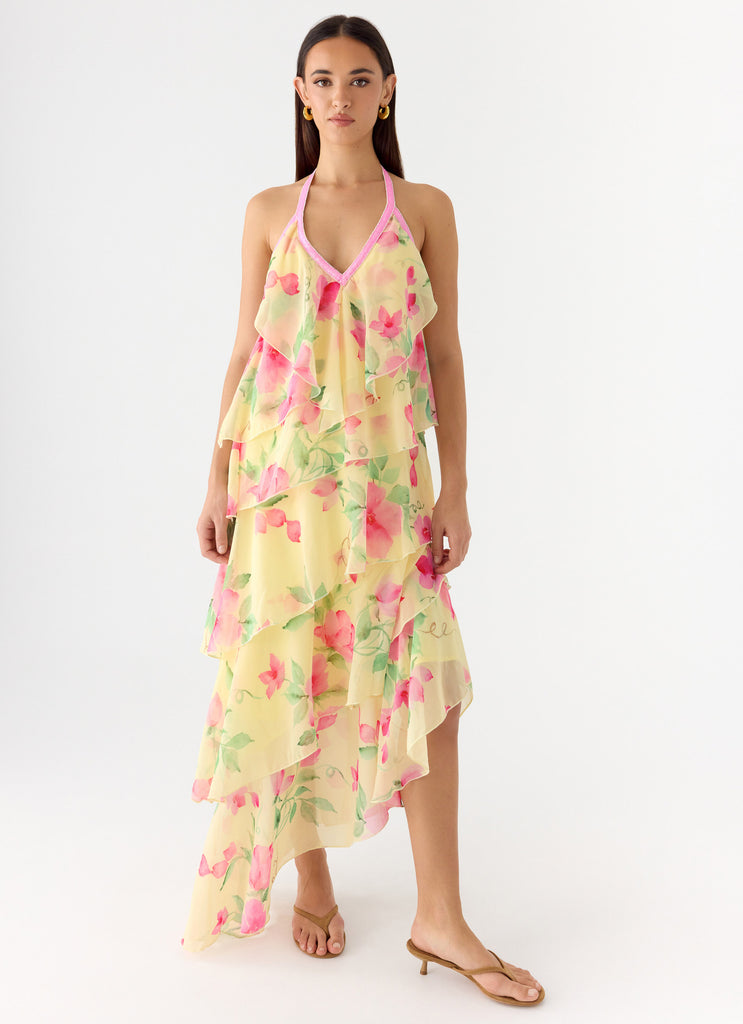 Strawberry Mimosa Maxi Dress - Lemon Soleil