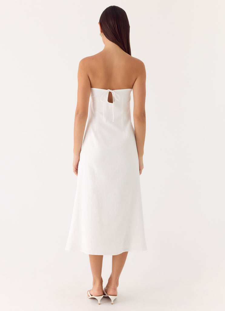 Sun Searching Midi Dress - White