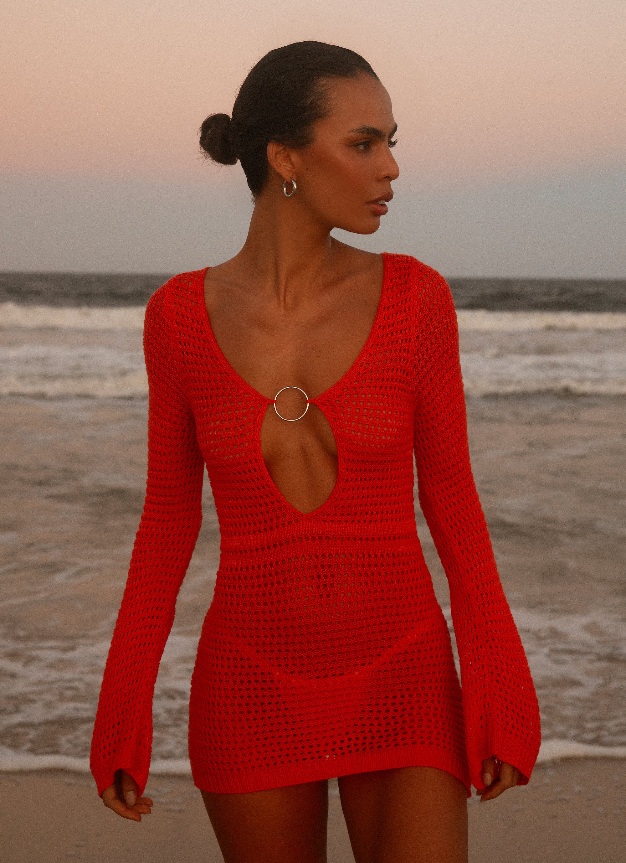 red crochet mini dress Naomi Red Crochet Mini Dress | Women's Clothing