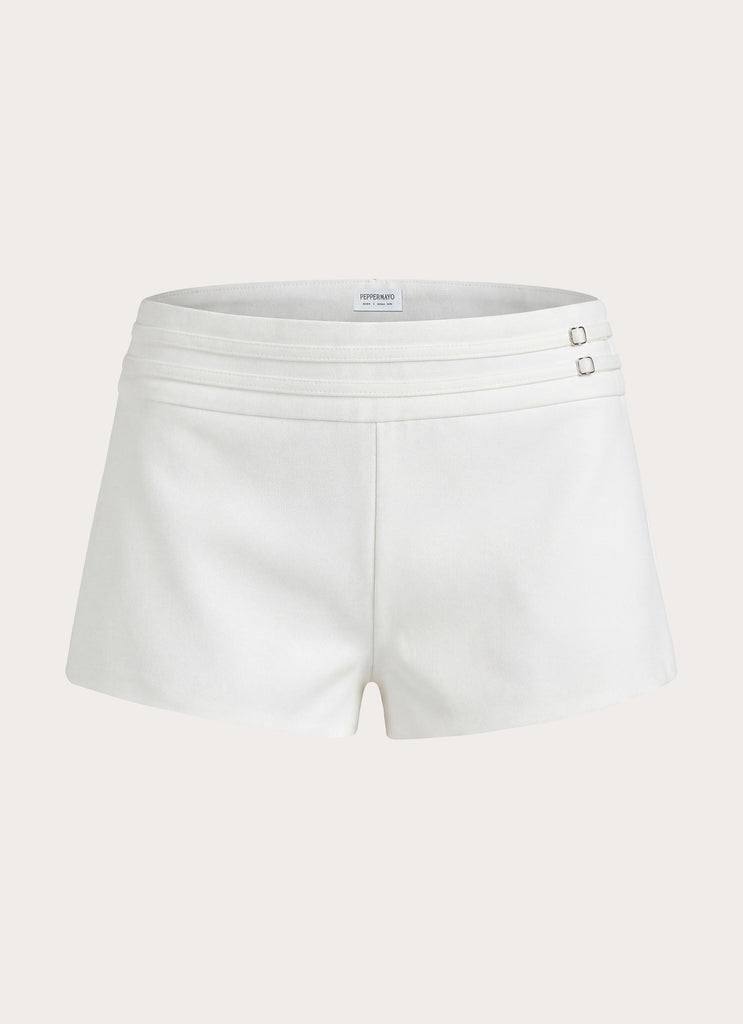 Swarov Low Rise Shorts - White