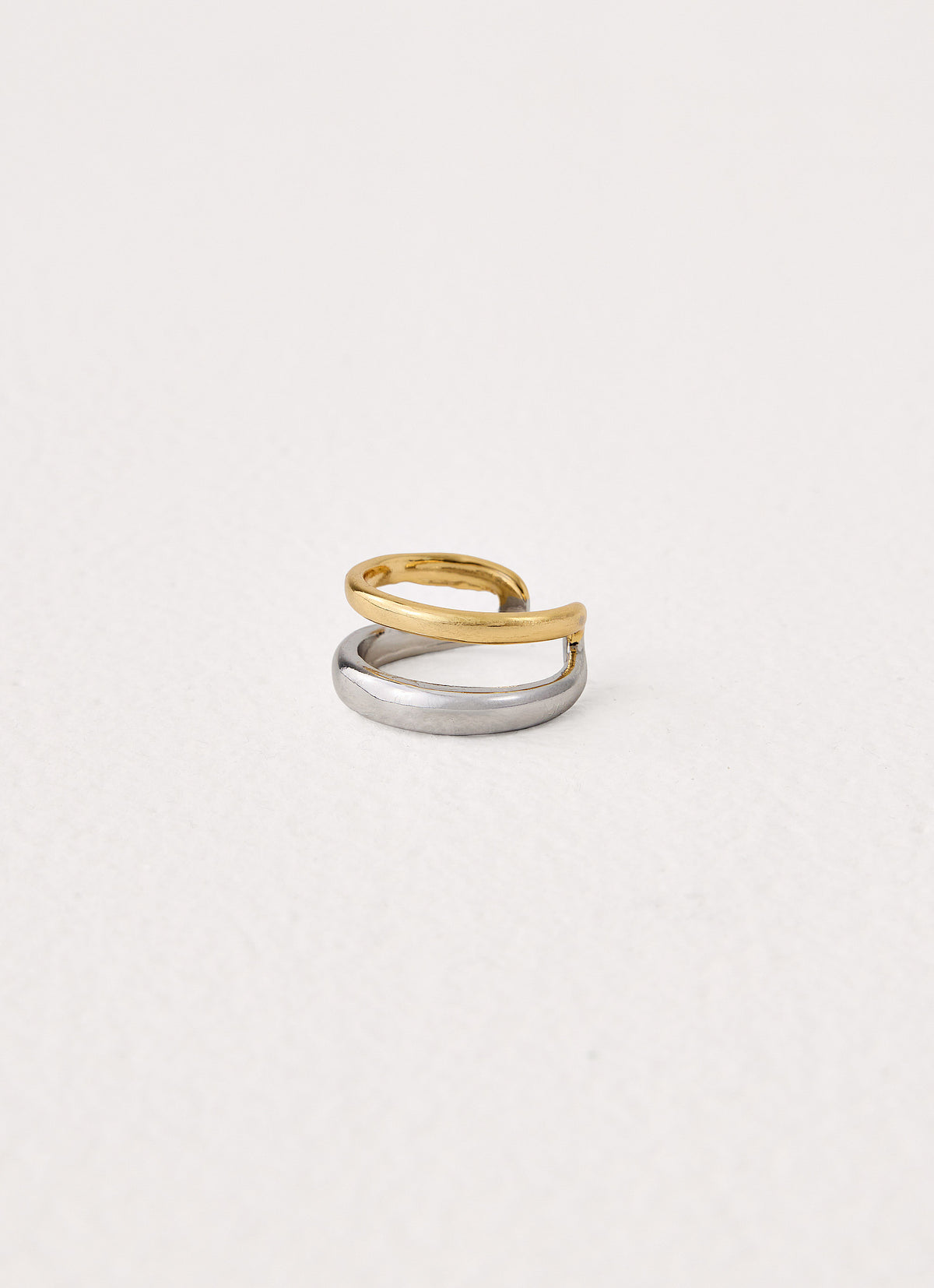 Sweet Contrast Ring - Gold Silver Metal