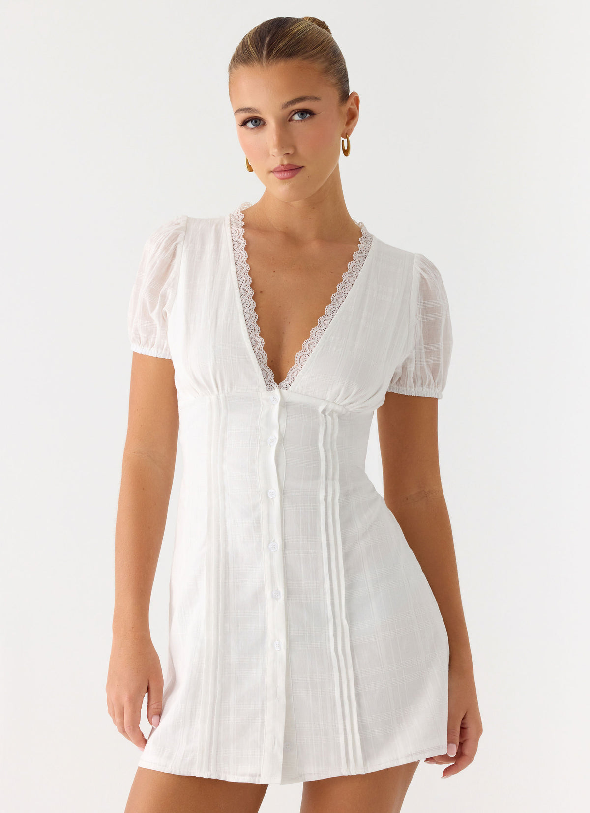 peppermayo white dress Famous Mini - Remember to thread your arms through those ruffles Sweet Lullaby Mini Dress -