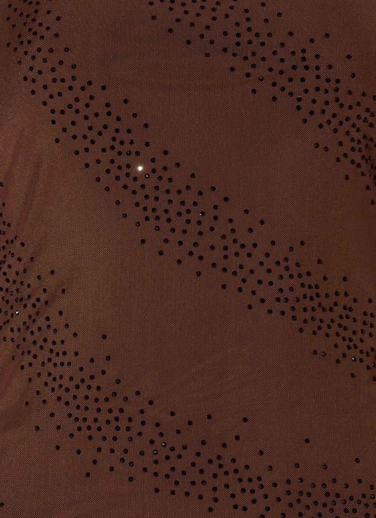 Sweet Sky Beaded Top - Chocolate