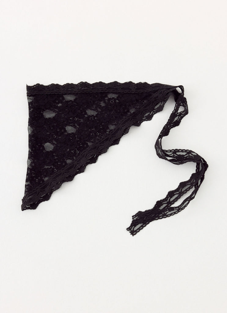 Sweet Thing Lace Scarf - Black