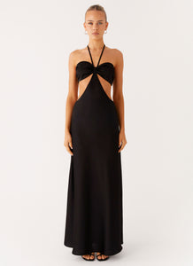 Sweetheart Cut Out Maxi Dress - Black