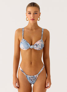 Tainy Scrunch Bikini Bottoms - Aqua Blur