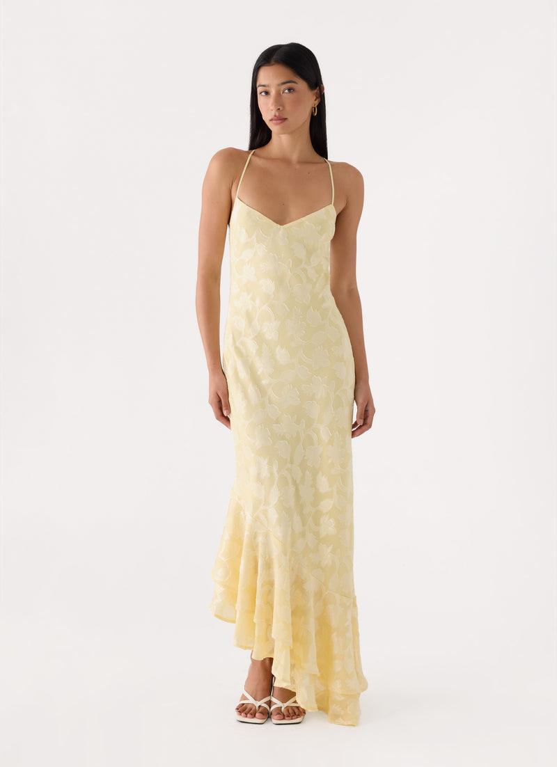Take A Photo Midi Dress - Yellow