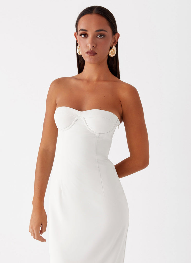 Tasmyn Bustier Maxi Dress - Stone