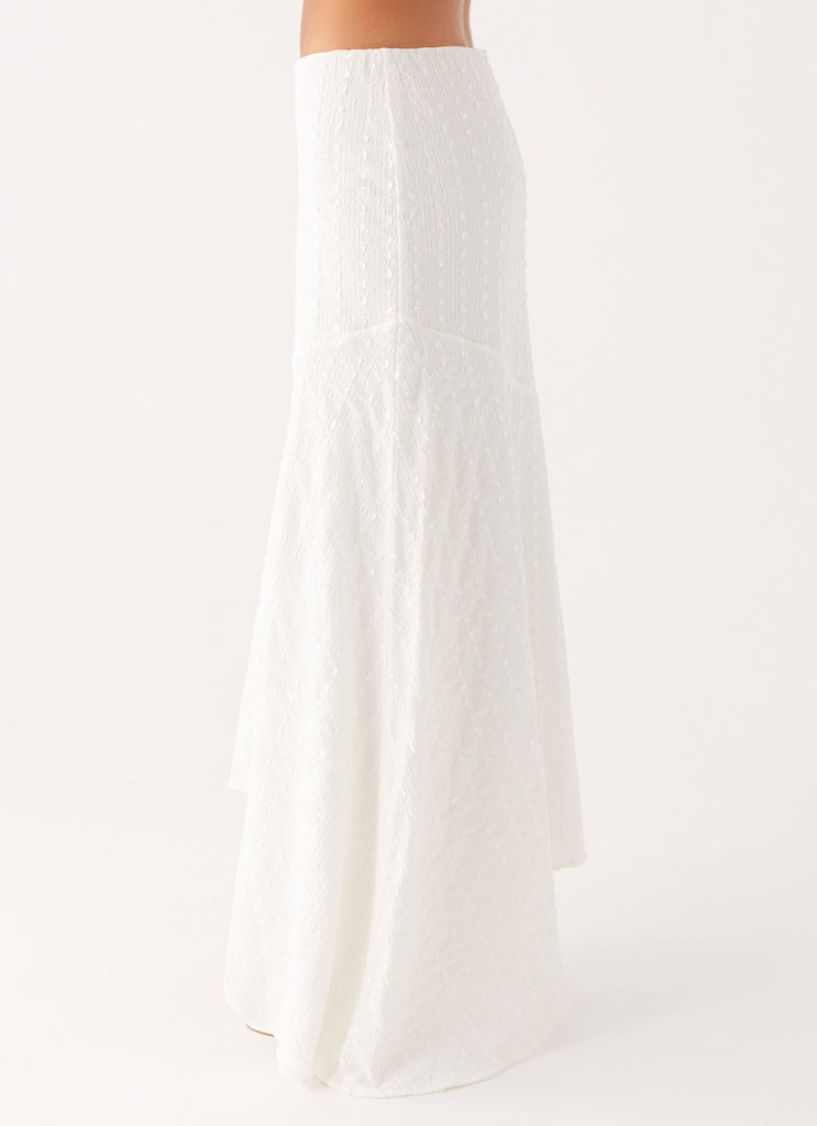 Tayah Asymmetrical Maxi Skirt - White