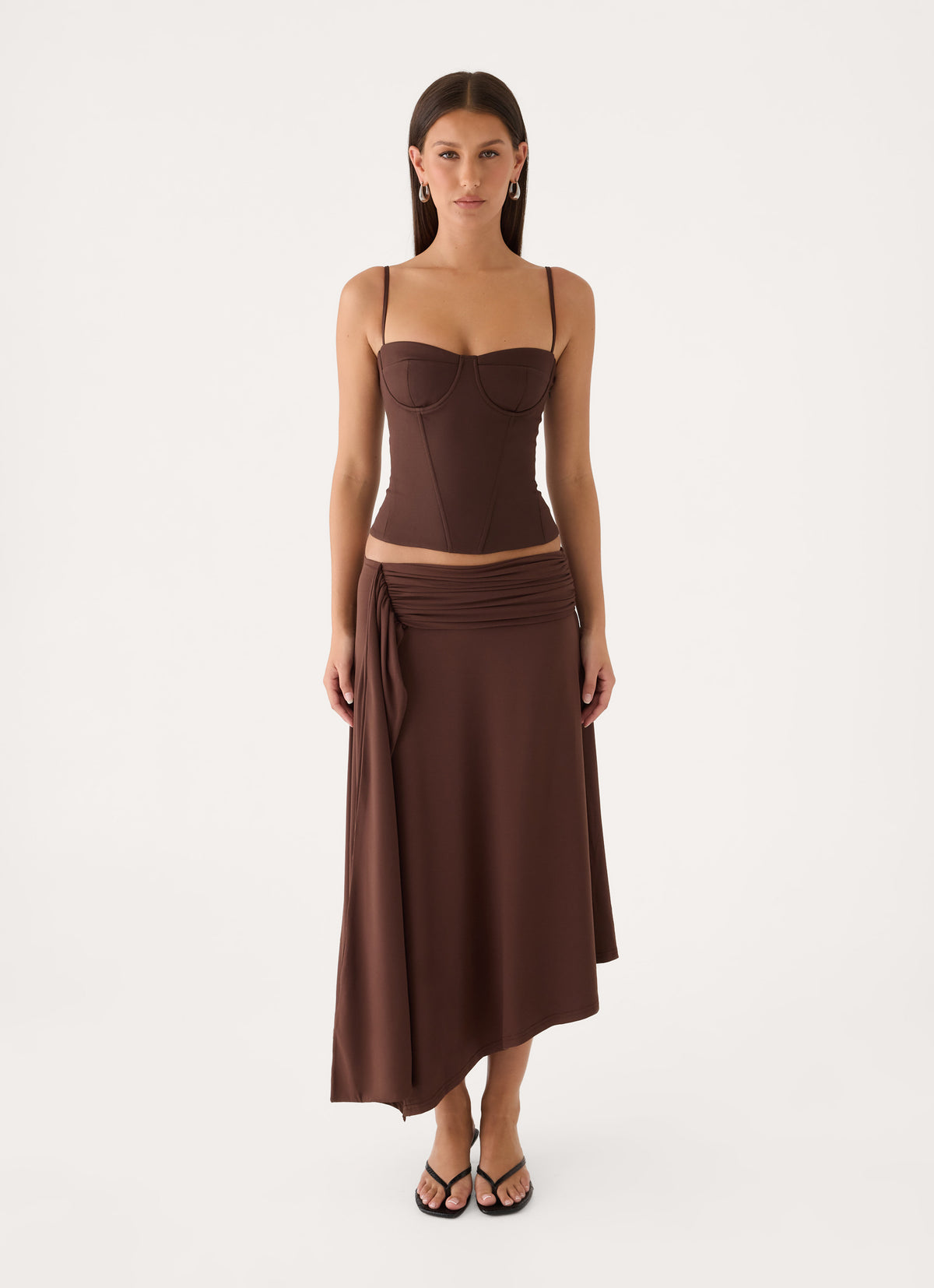 Tayana Corset Top - Chocolate
