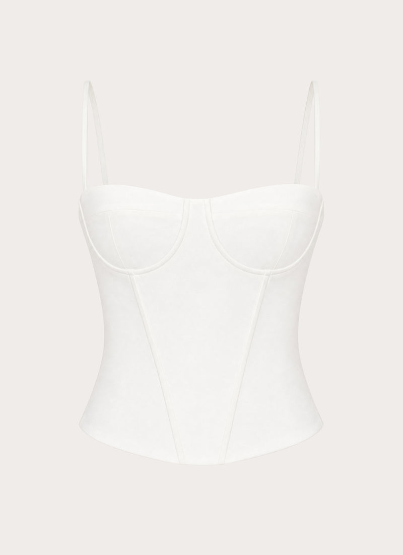 Tayana Corset Top - White