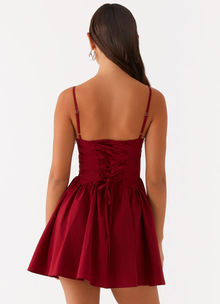 Tesoro Mio Mini Dress - Maroon